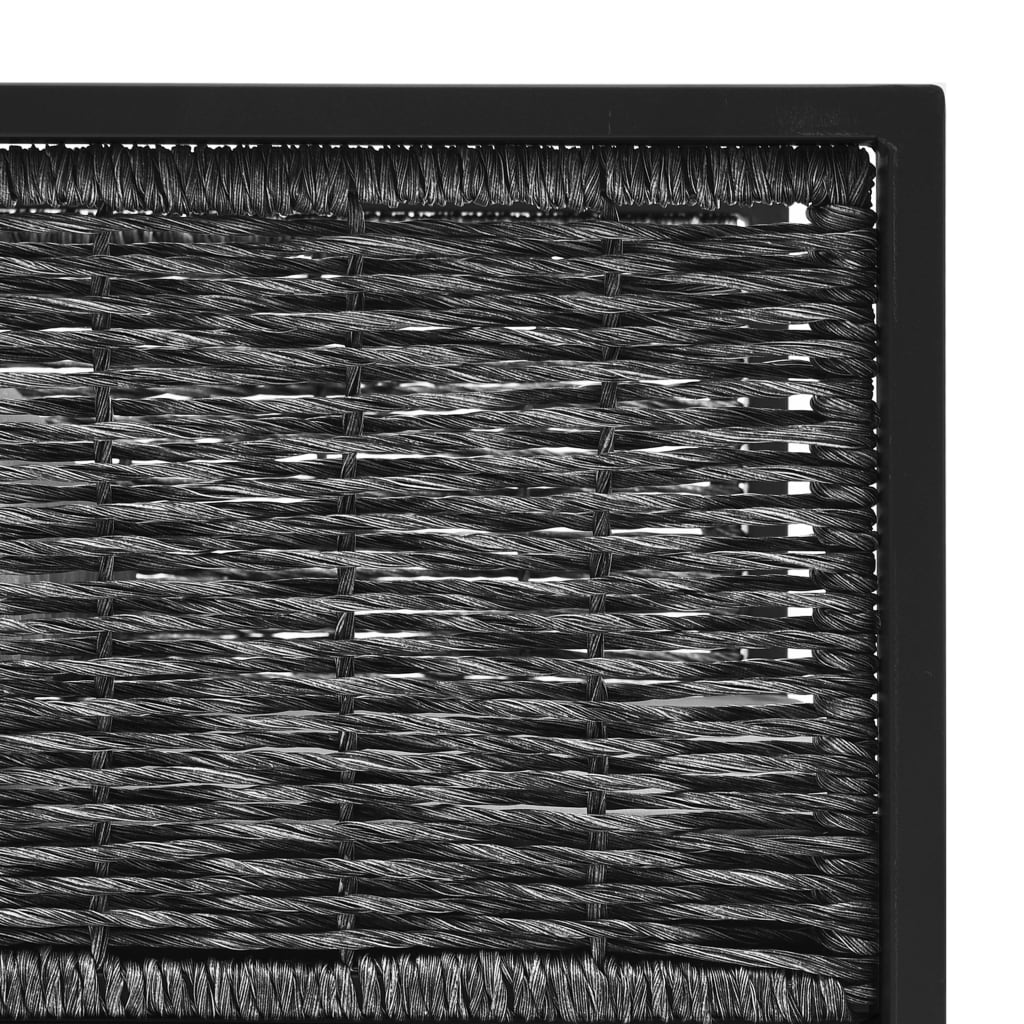 9-delige Loungeset met kussens poly rattan antraciet – afbeelding 11