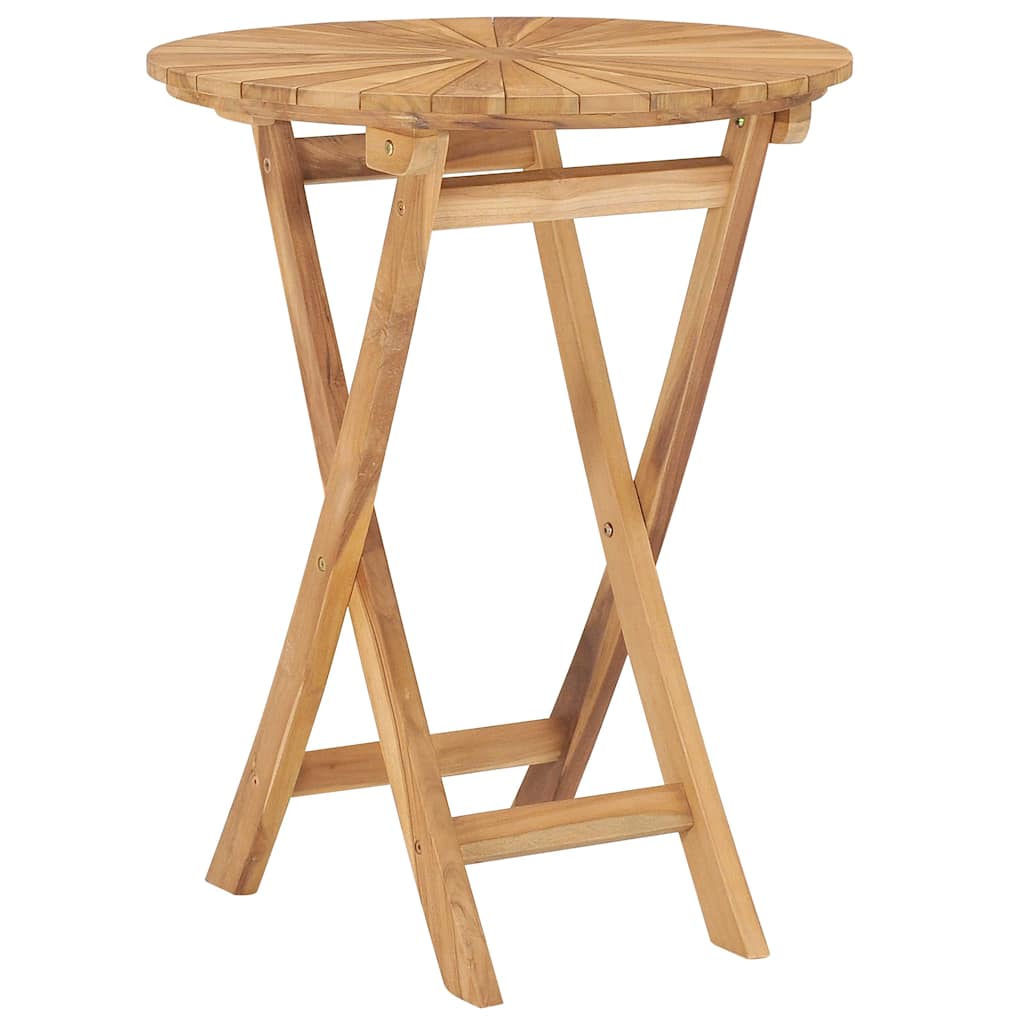 Tuintafel inklapbaar Ø60 cm massief teakhout