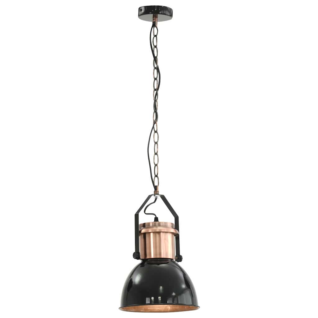 Plafondlampen 2 st rond E27 zwart – afbeelding 4