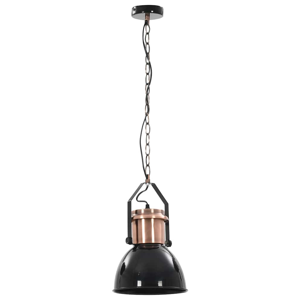 Plafondlampen 2 st rond E27 zwart – afbeelding 6