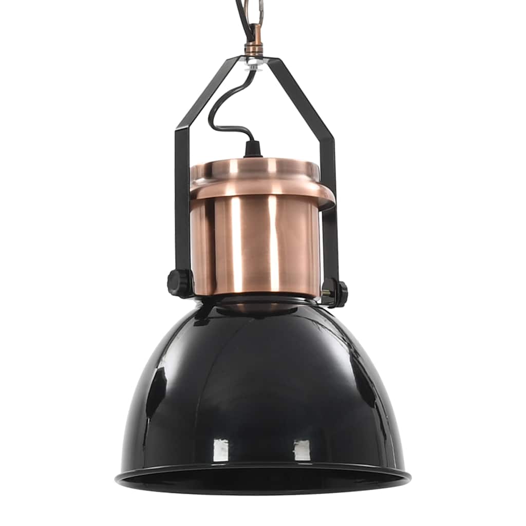 Plafondlampen 2 st rond E27 zwart – afbeelding 9
