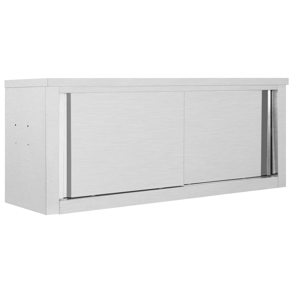 Keukenbovenkast met schuifdeuren 120x40x50 cm roestvrij staal