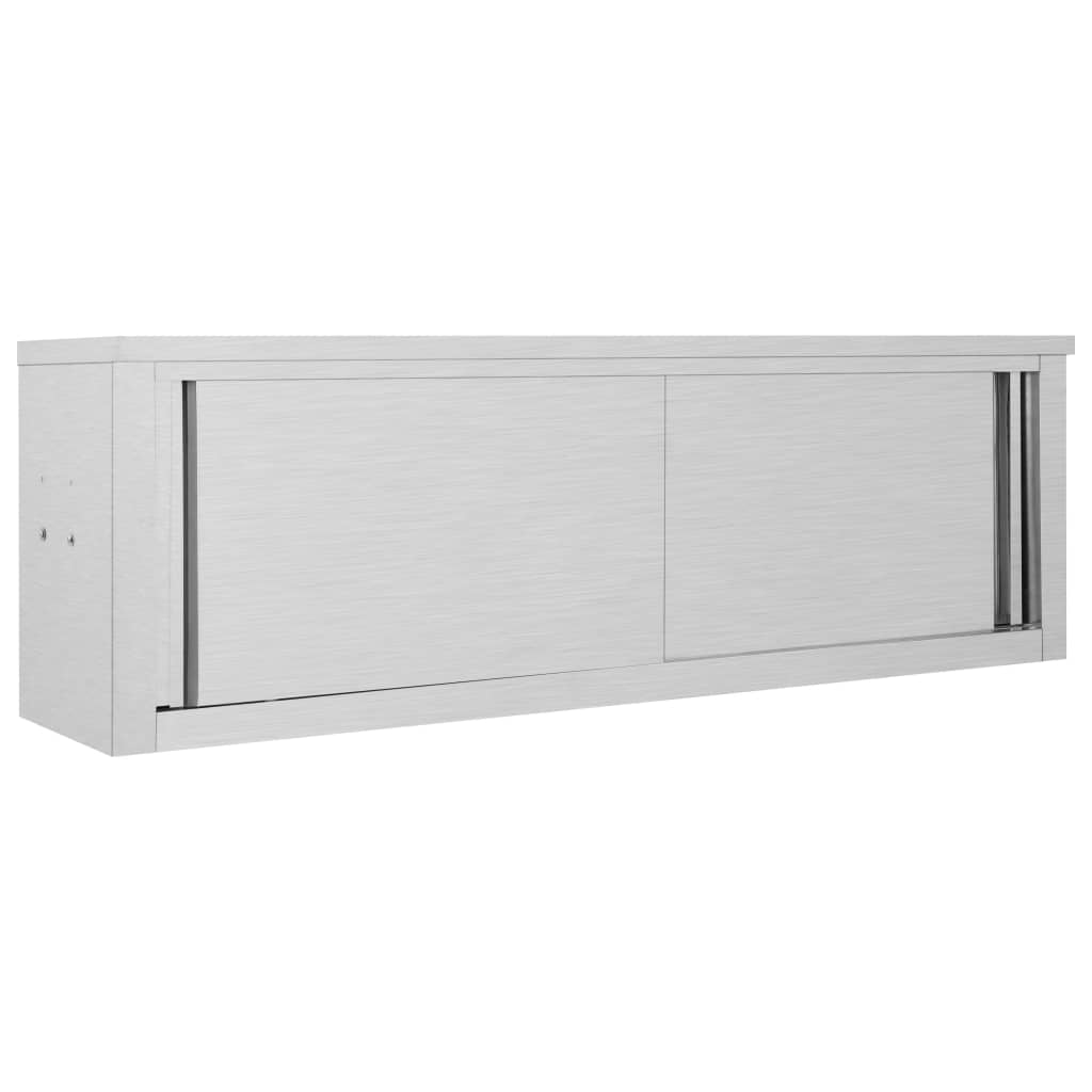 Keukenbovenkast met schuifdeuren 150x40x50 cm roestvrij staal