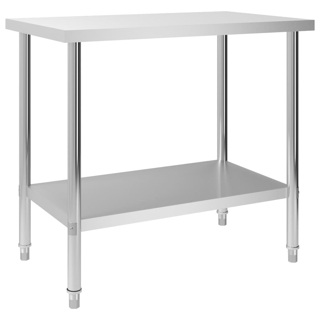 Keukenwerktafel 100x60x85 cm roestvrij staal