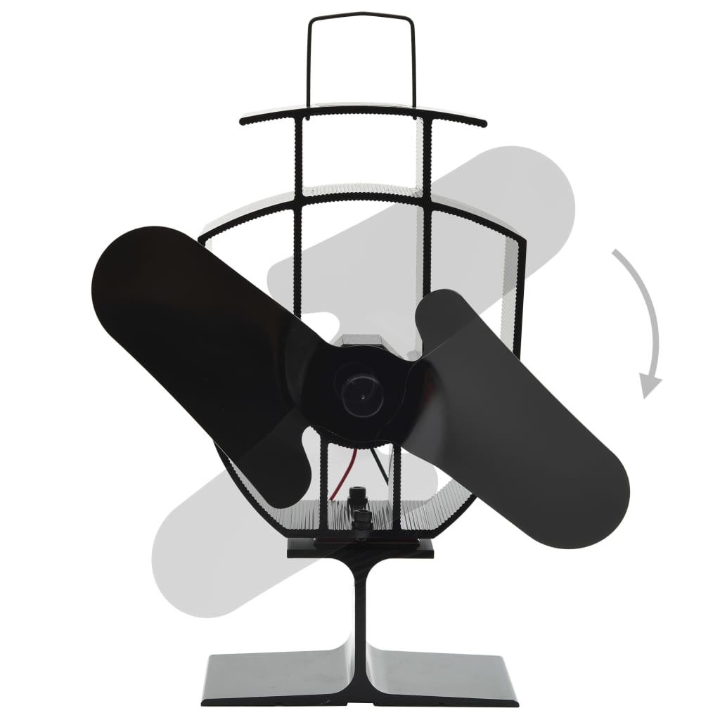 Kachelventilator met 2 vinnen zwart – afbeelding 4