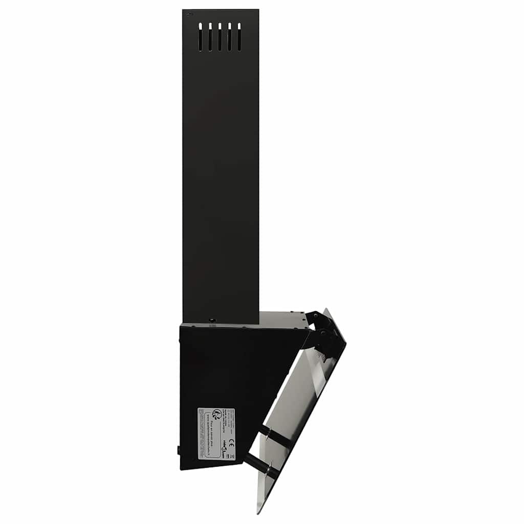 Wandafzuigkap 60 cm staal en gehard glas zwart – afbeelding 5