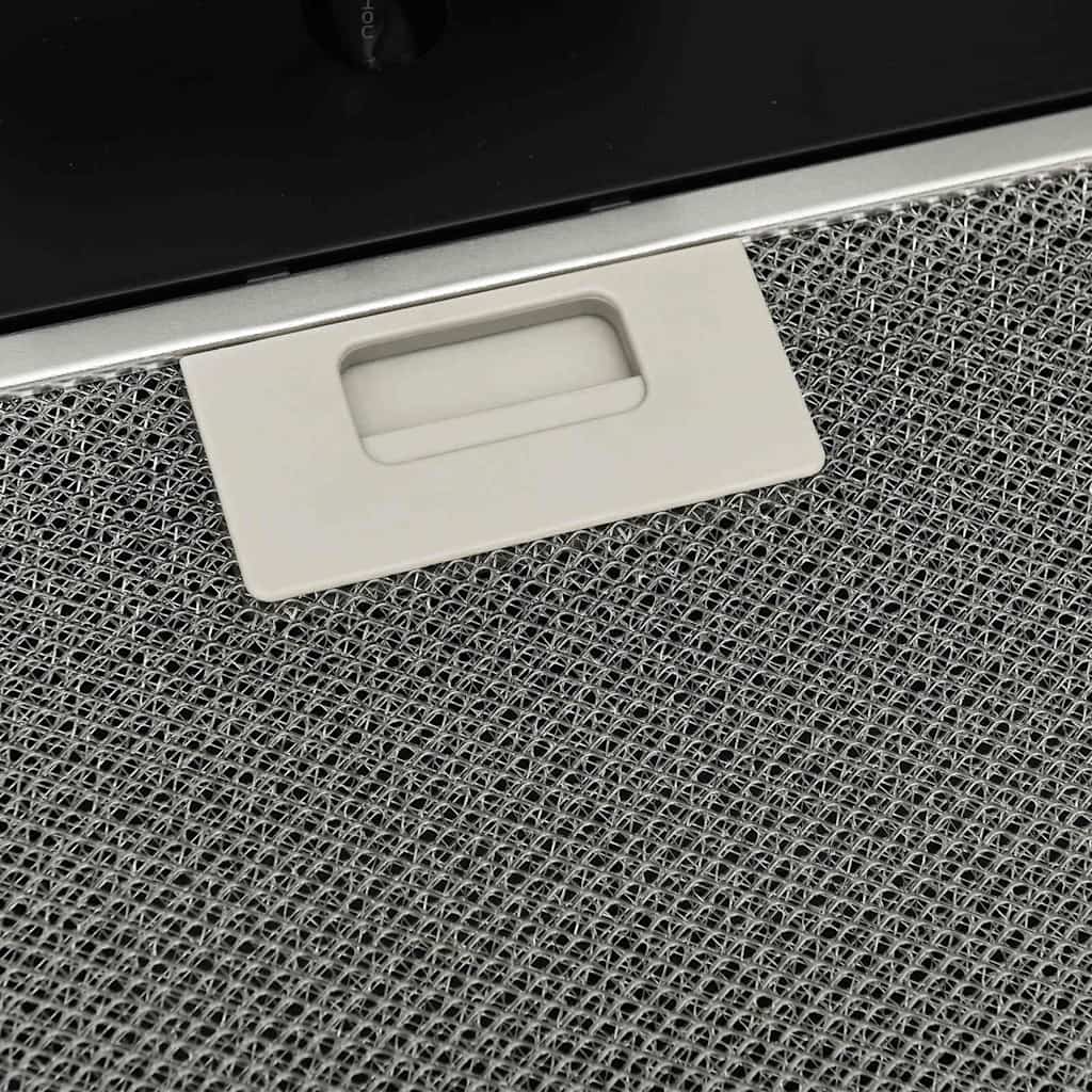 Wandafzuigkap 60 cm staal en gehard glas zwart – afbeelding 8