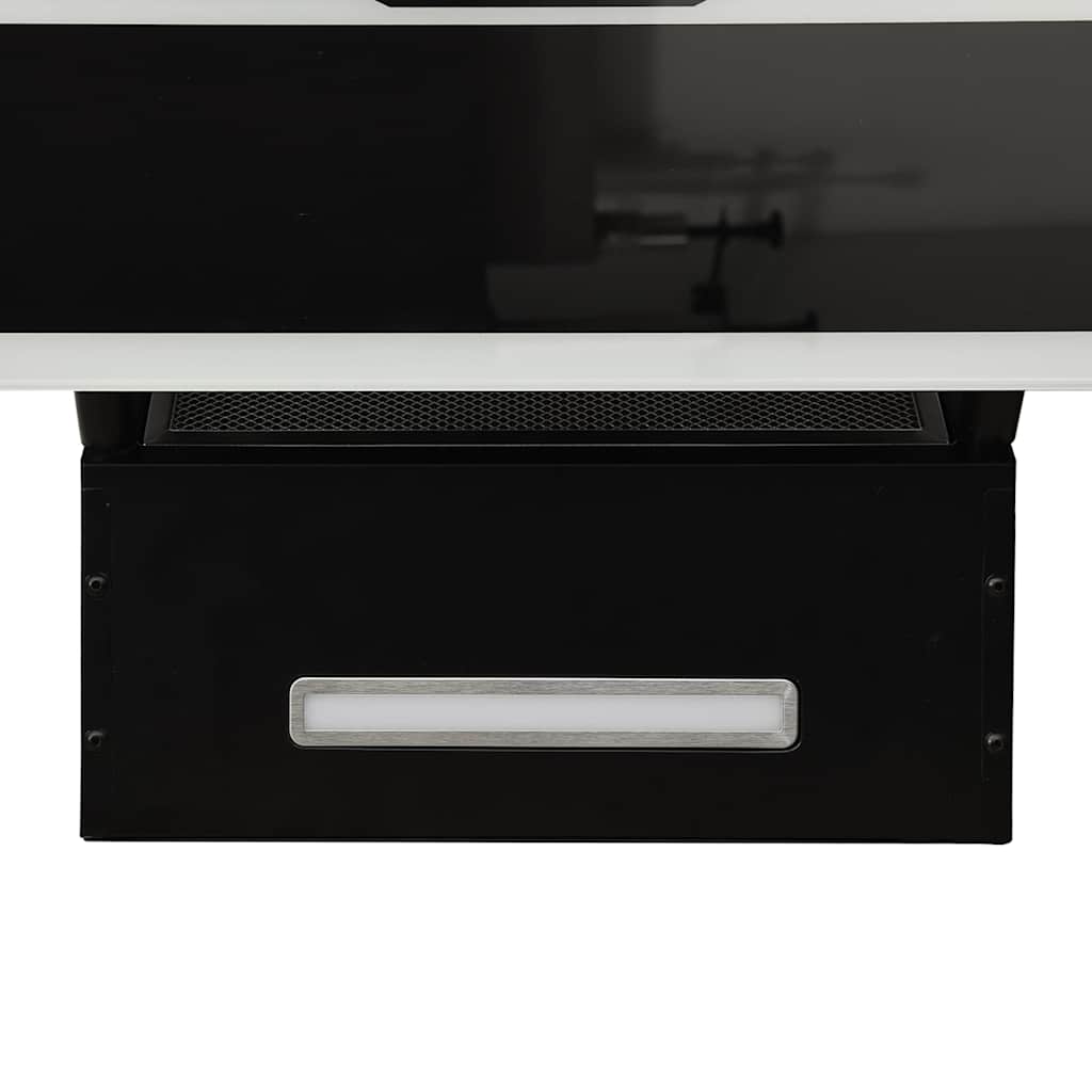 Wandafzuigkap 60 cm staal en gehard glas zwart – afbeelding 9