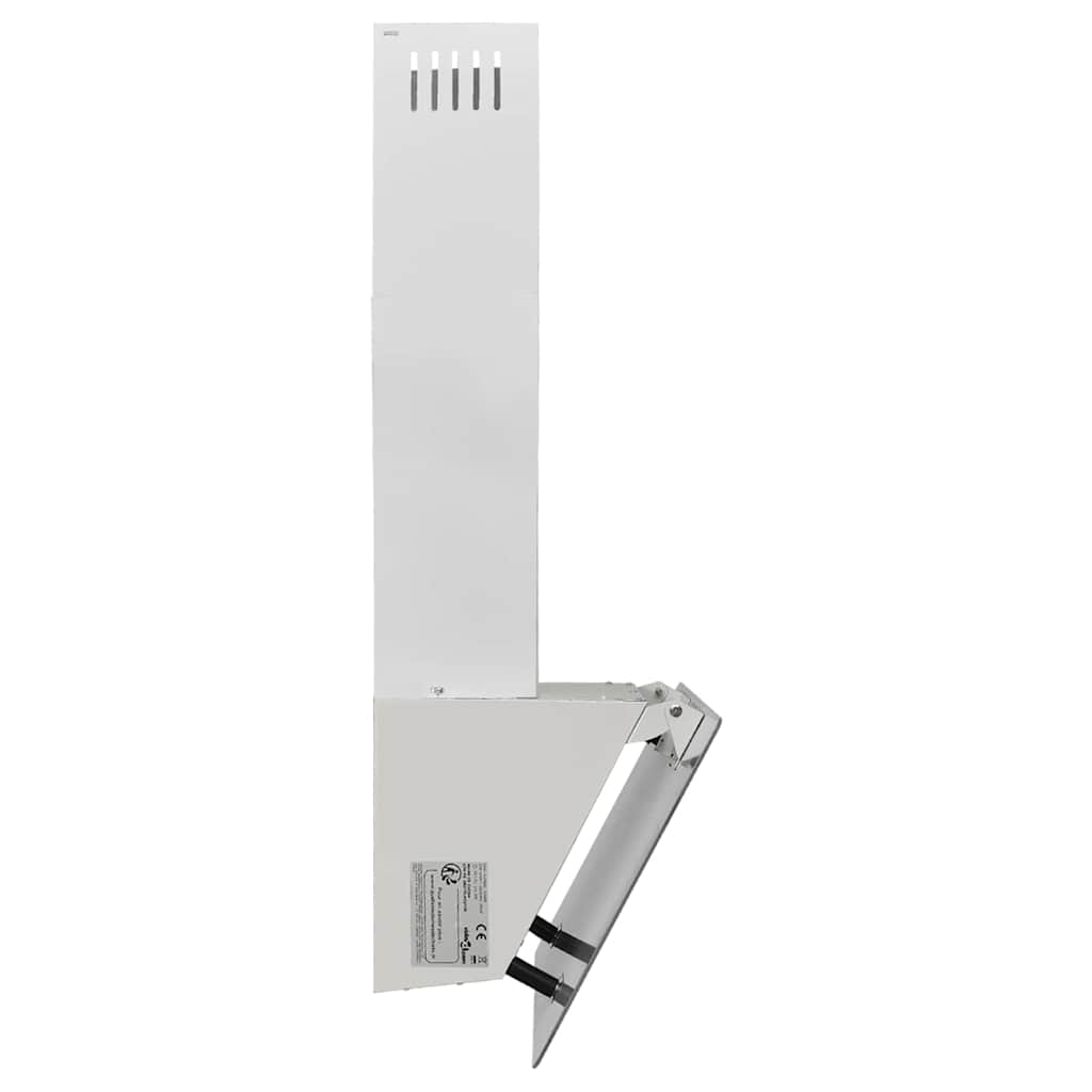 Wandafzuigkap 60 cm staal en gehard glas wit – afbeelding 5
