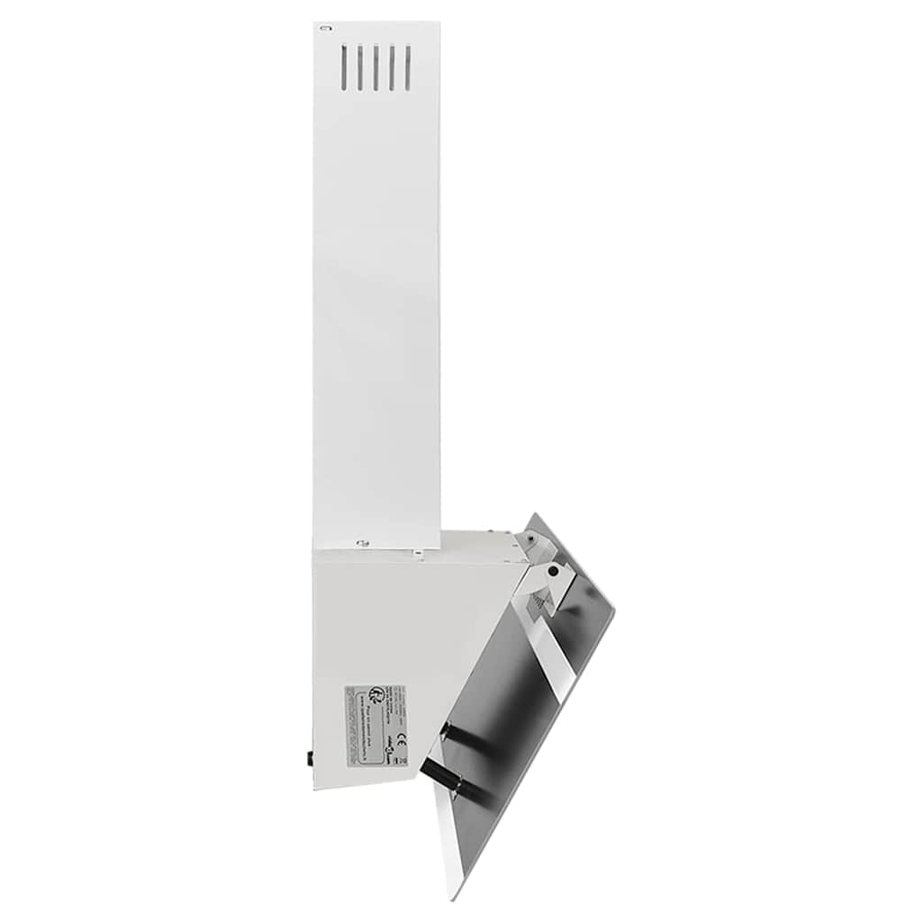 Wandafzuigkap 90 cm staal en gehard glas wit – afbeelding 5
