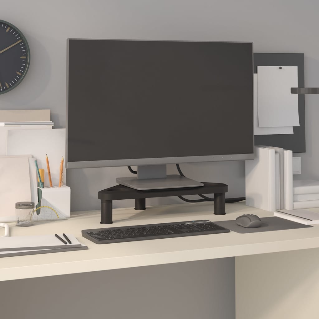 Monitorstandaard hoek 49x28x10,5 cm zwart – afbeelding 1