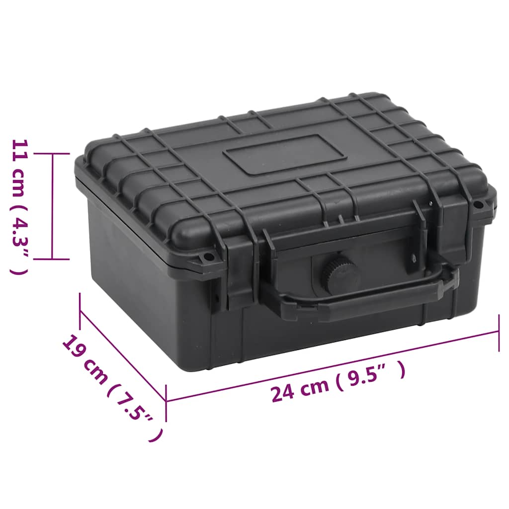 Flightcase draagbaar 24x19x11 cm PP zwart – afbeelding 8