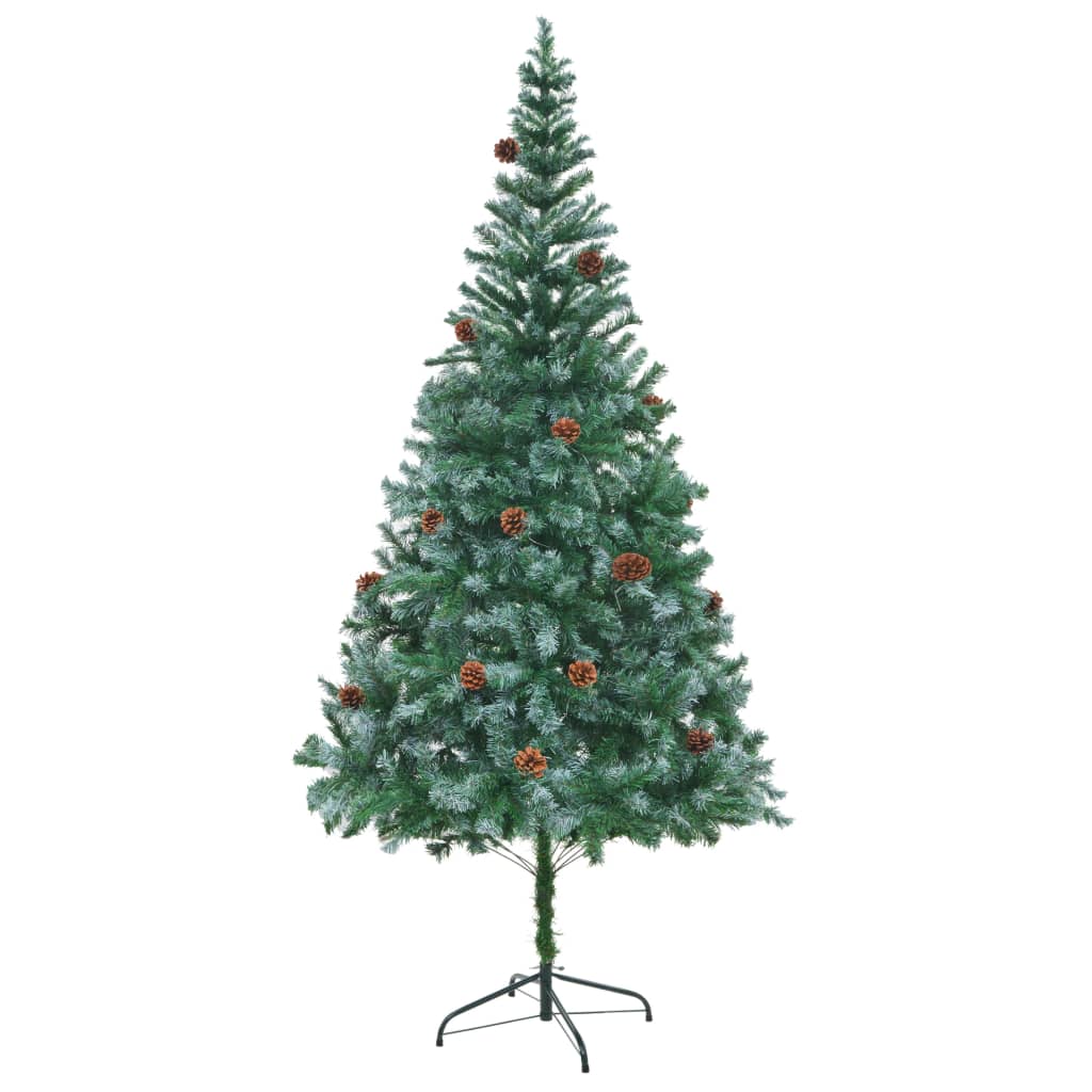 Kunstkerstboom met dennenappels 210 cm – afbeelding 1