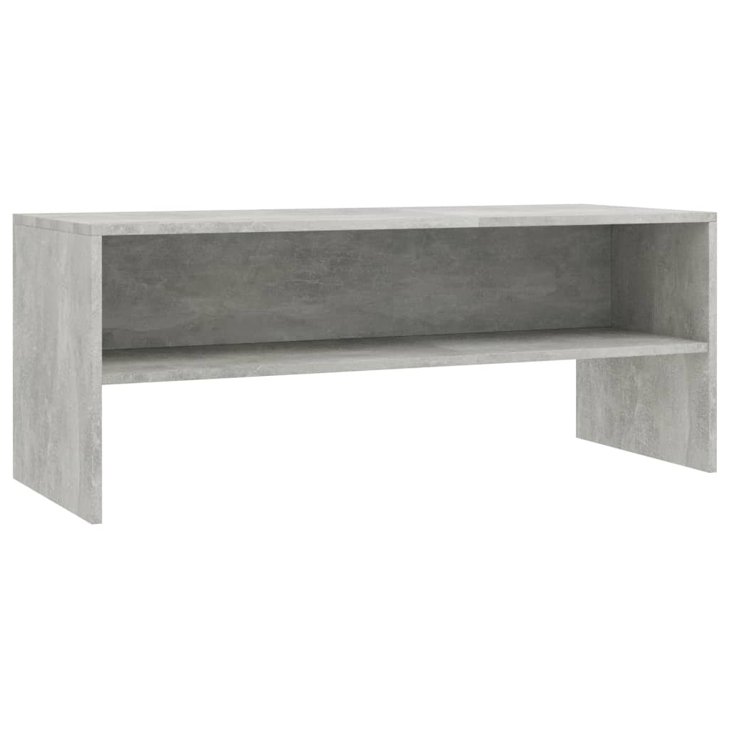Tv-meubel 100x40x40 cm bewerkt hout betongrijs – afbeelding 2
