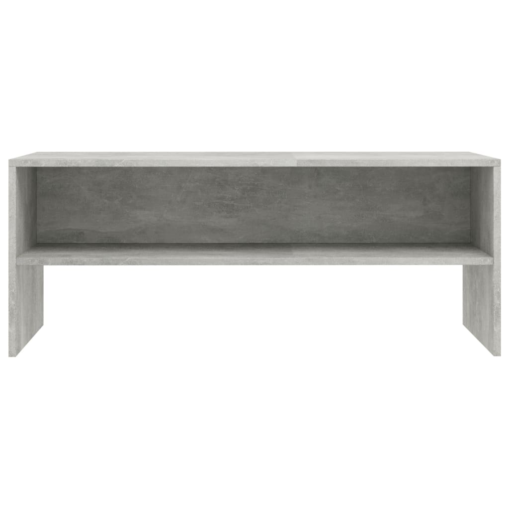 Tv-meubel 100x40x40 cm bewerkt hout betongrijs – afbeelding 4