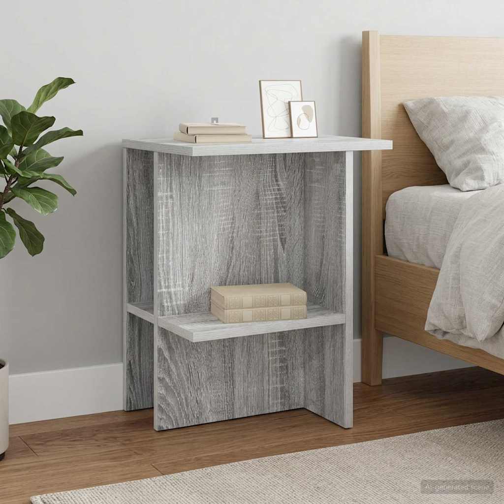 Salontafel Grijs sonoma 40 x 30 x 49 cm Bewerkt hout