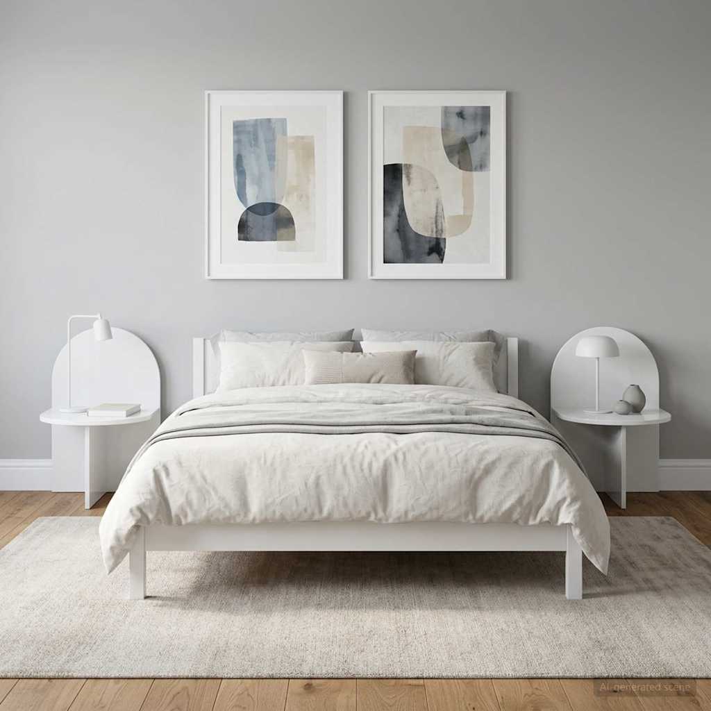 Nachtkastje 2 pcs Hoogglans Wit 48 x 49 x 65 cm