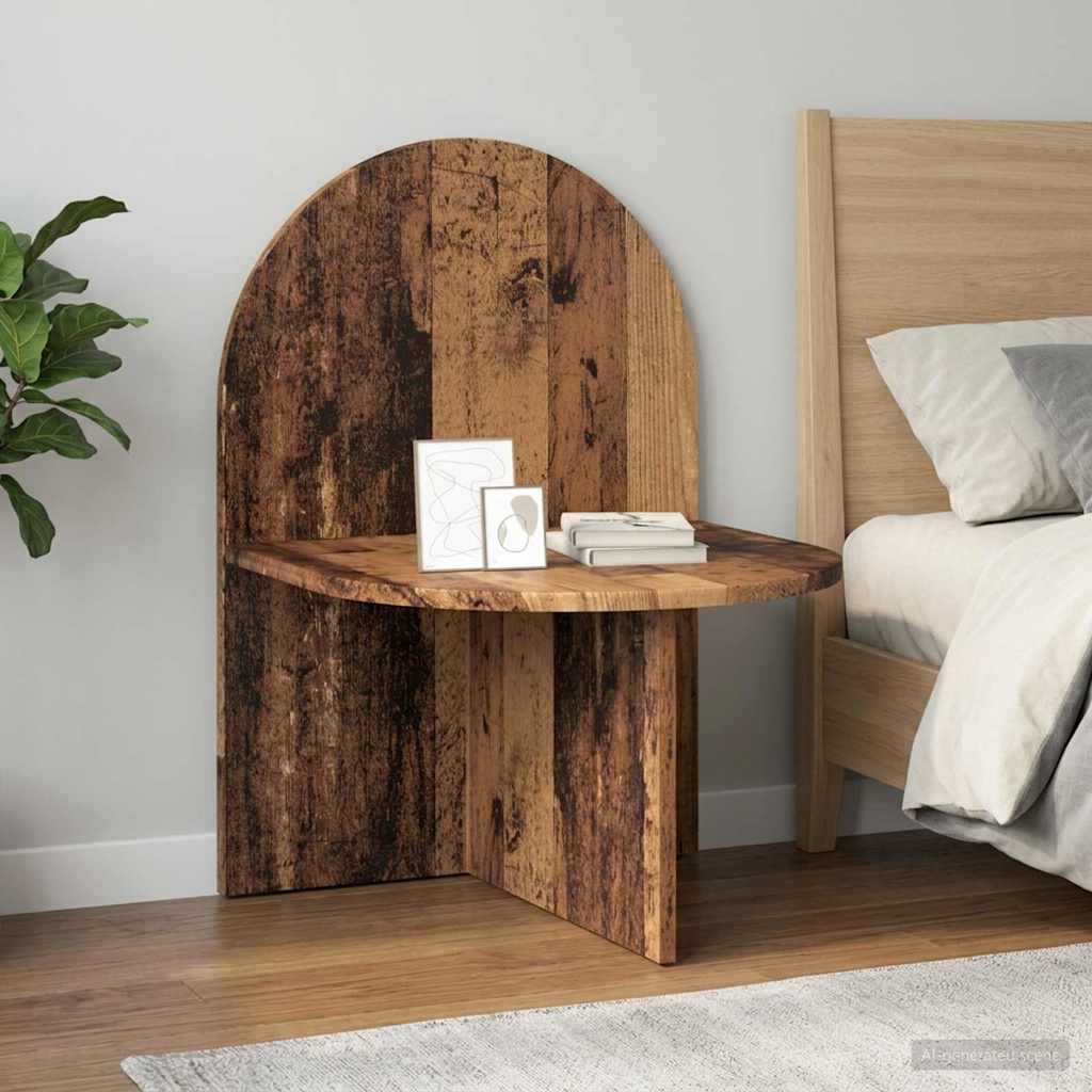 Nachtkastje Oud hout 48 x 49 x 65 cm Geconstrueerd hout