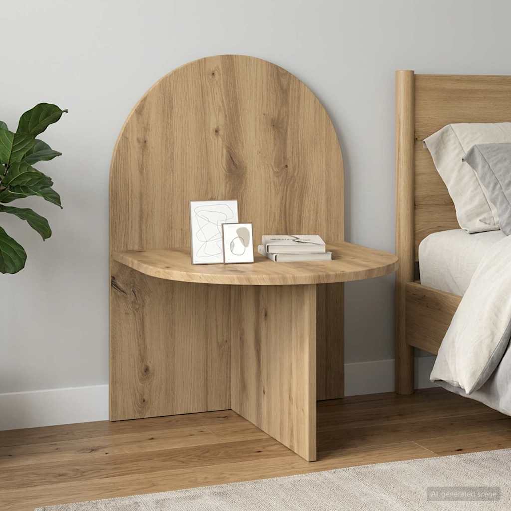 Nachtkastje Artisanaal eiken 48 x 49 x 65 cm Geconstrueerd hout