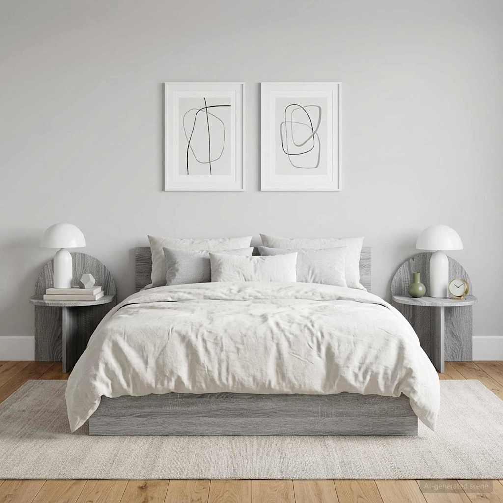 Nachtkastje 2 pcs Grijs sonoma 40 x 35,5 x 45,5 cm