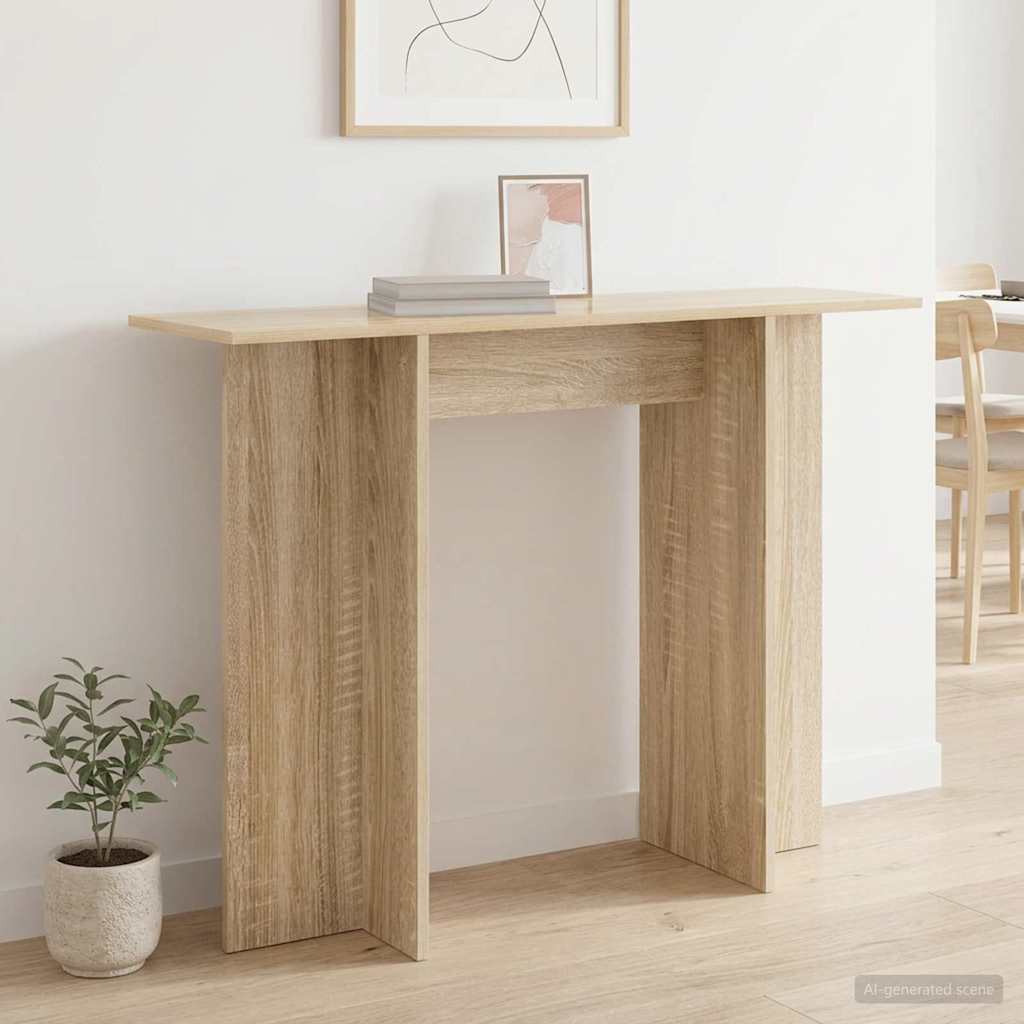 Wandtafel Sonoma Eiken 100 x 30 x 75 cm Bewerkt hout