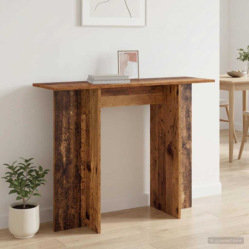 Wandtafel Oud hout 100 x 30 x 75 cm Bewerkt hout