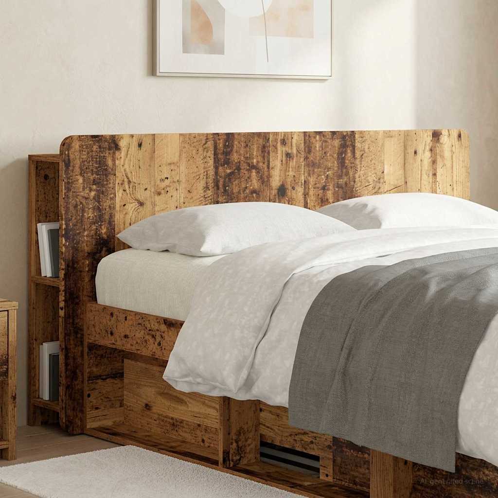 Hoofdeinde kas met opslag Oud hout Bewerkt hout – afbeelding 1