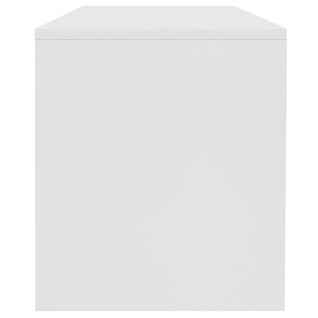Salontafel 100x40x40 cm bewerkt hout wit – afbeelding 4