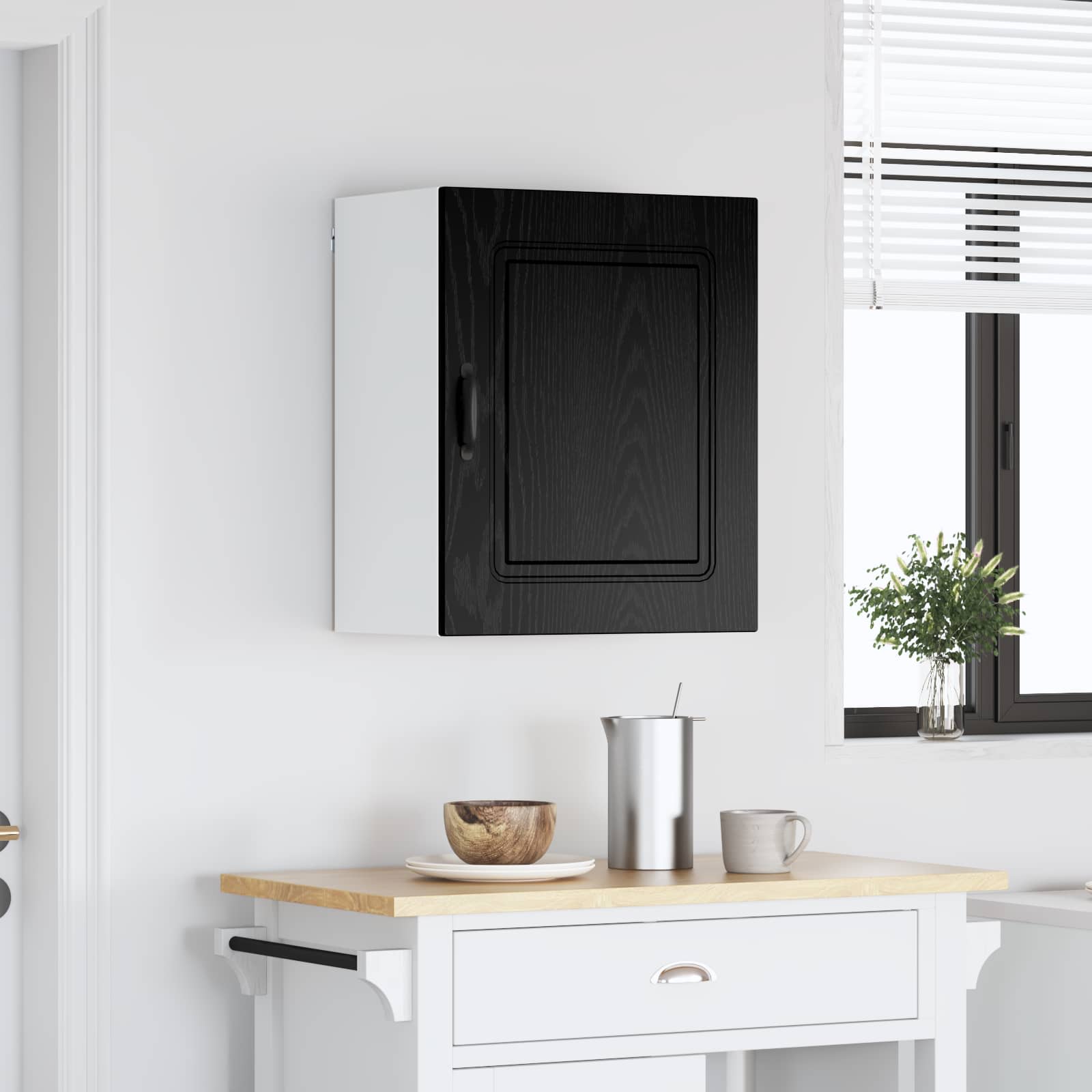 Vaatwasserpaneel met opslag Kalmar Zwart Eiken 50 x 31 x 60 cm