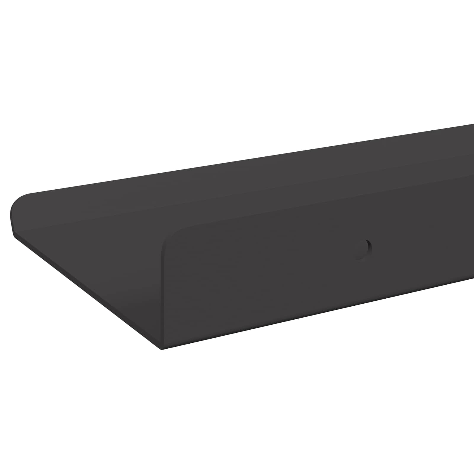 Drijvende plank 2 pcs Zwart 30 x 9 x 2,5 cm Staal – afbeelding 7