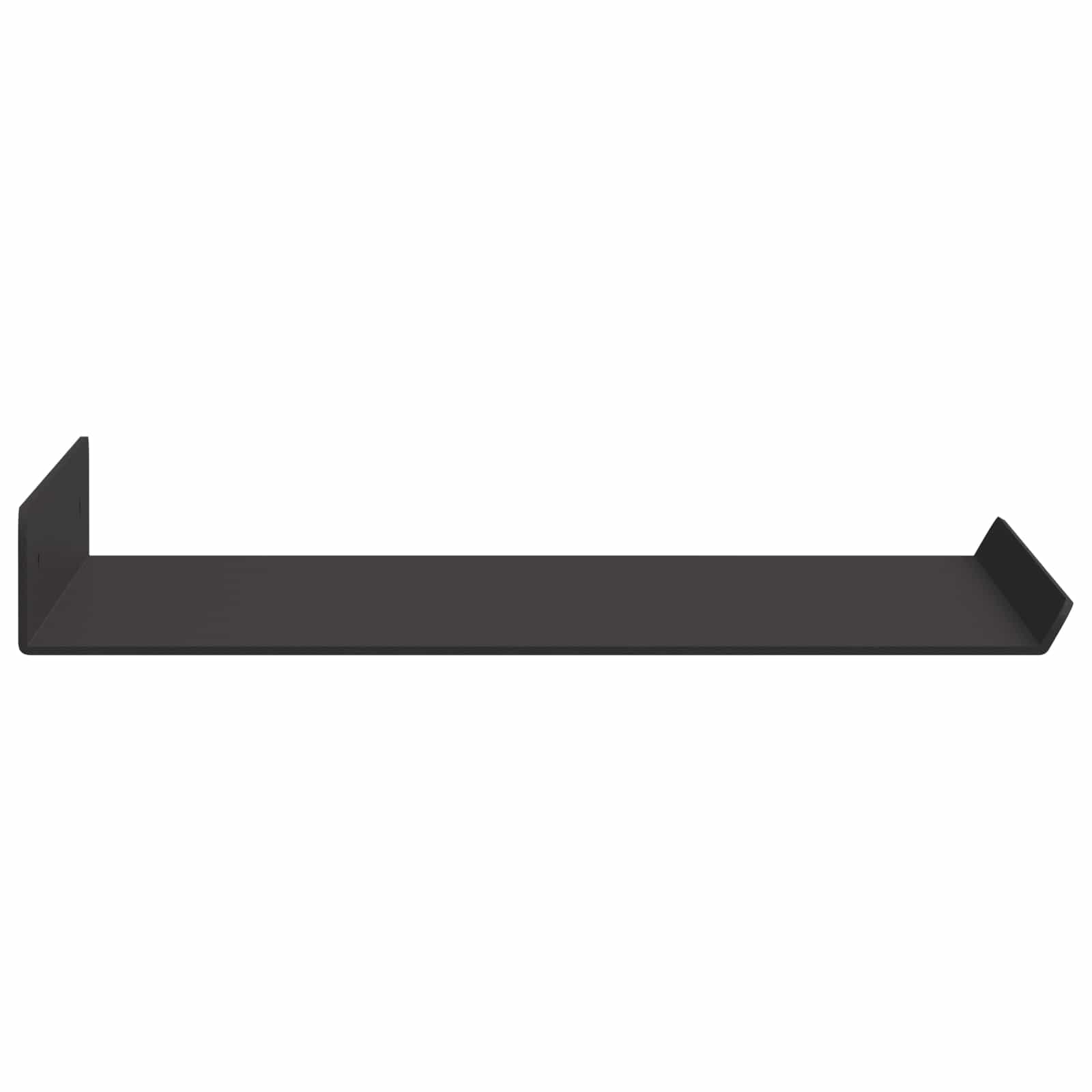 Drijvende plank 2 pcs Zwart 30 x 17,5 x 2,5 cm Staal – afbeelding 6
