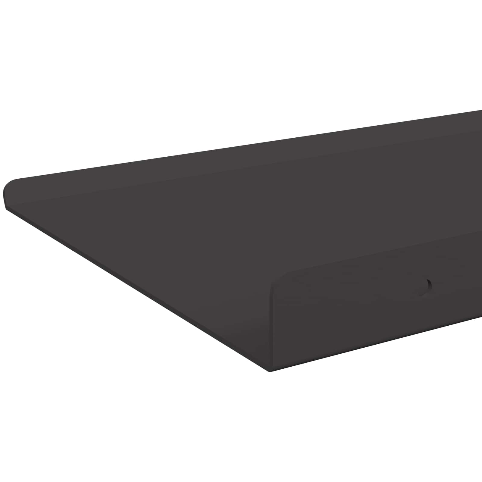 Drijvende plank 2 pcs Zwart 30 x 17,5 x 2,5 cm Staal – afbeelding 7