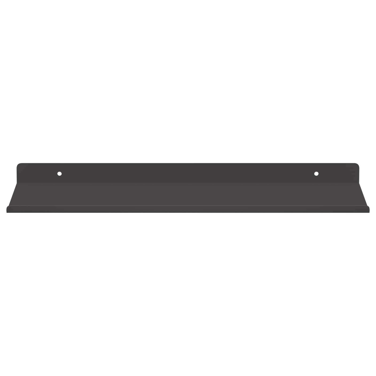 Drijvende plank 2 pcs Zwart 40 x 17,5 x 2,5 cm Staal – afbeelding 5