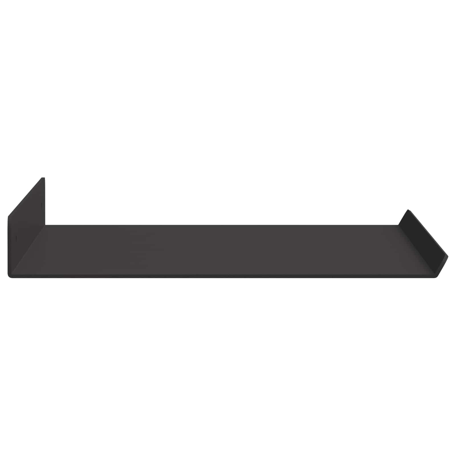 Drijvende plank 2 pcs Zwart 40 x 17,5 x 2,5 cm Staal – afbeelding 6