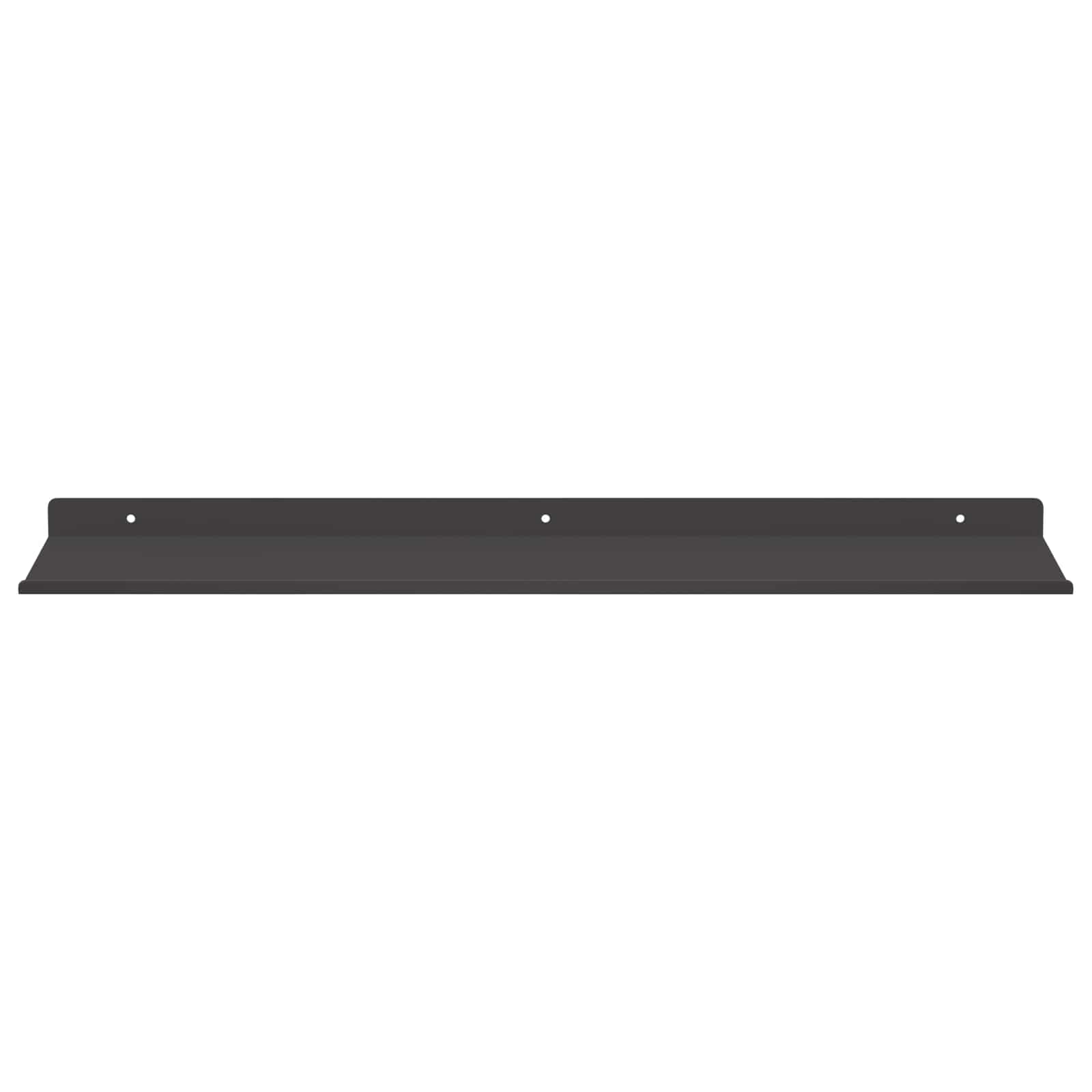 Drijvende plank 2 pcs Zwart 60 x 18 x 2,5 cm Staal – afbeelding 5