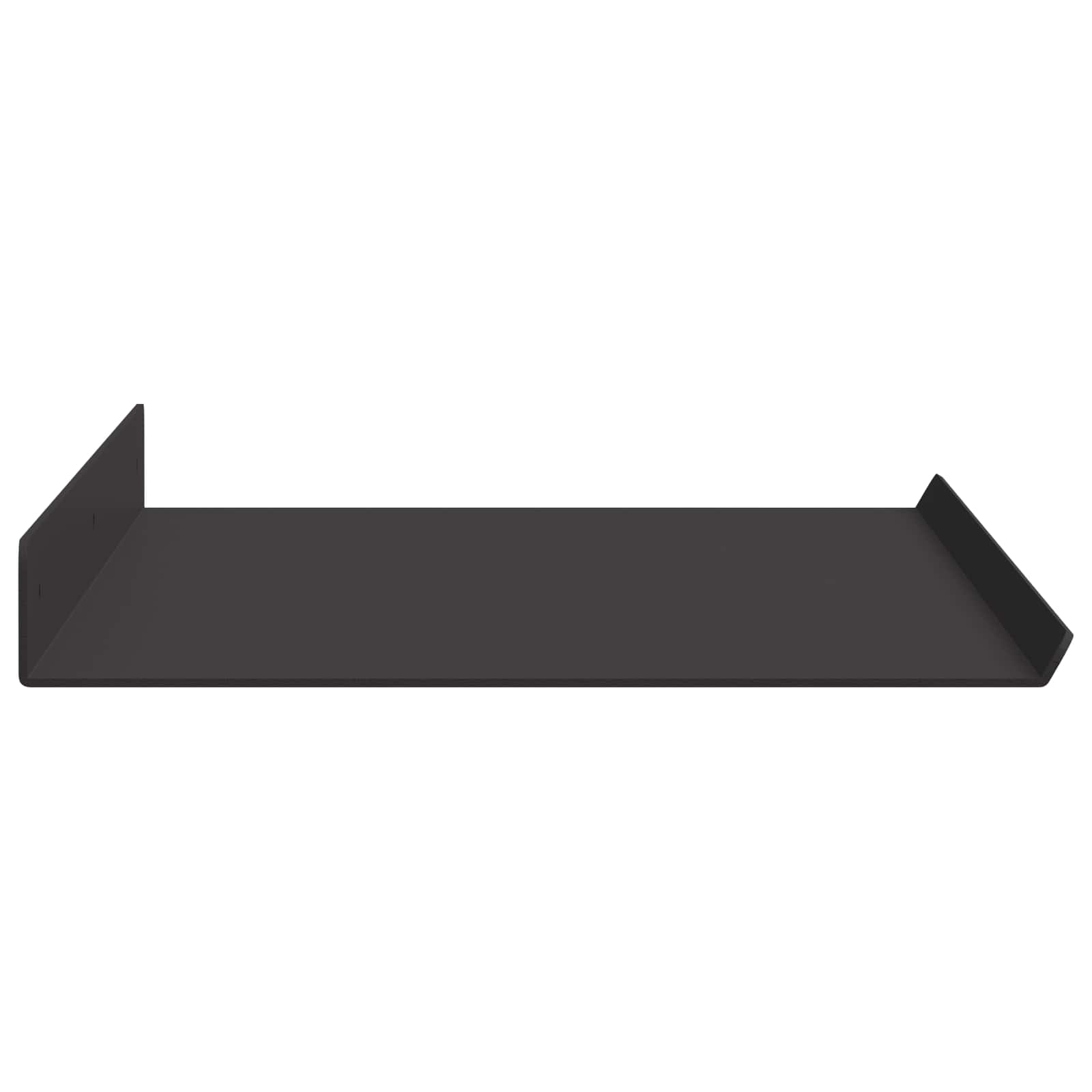 Drijvende plank 2 pcs Zwart 60 x 18 x 2,5 cm Staal – afbeelding 6