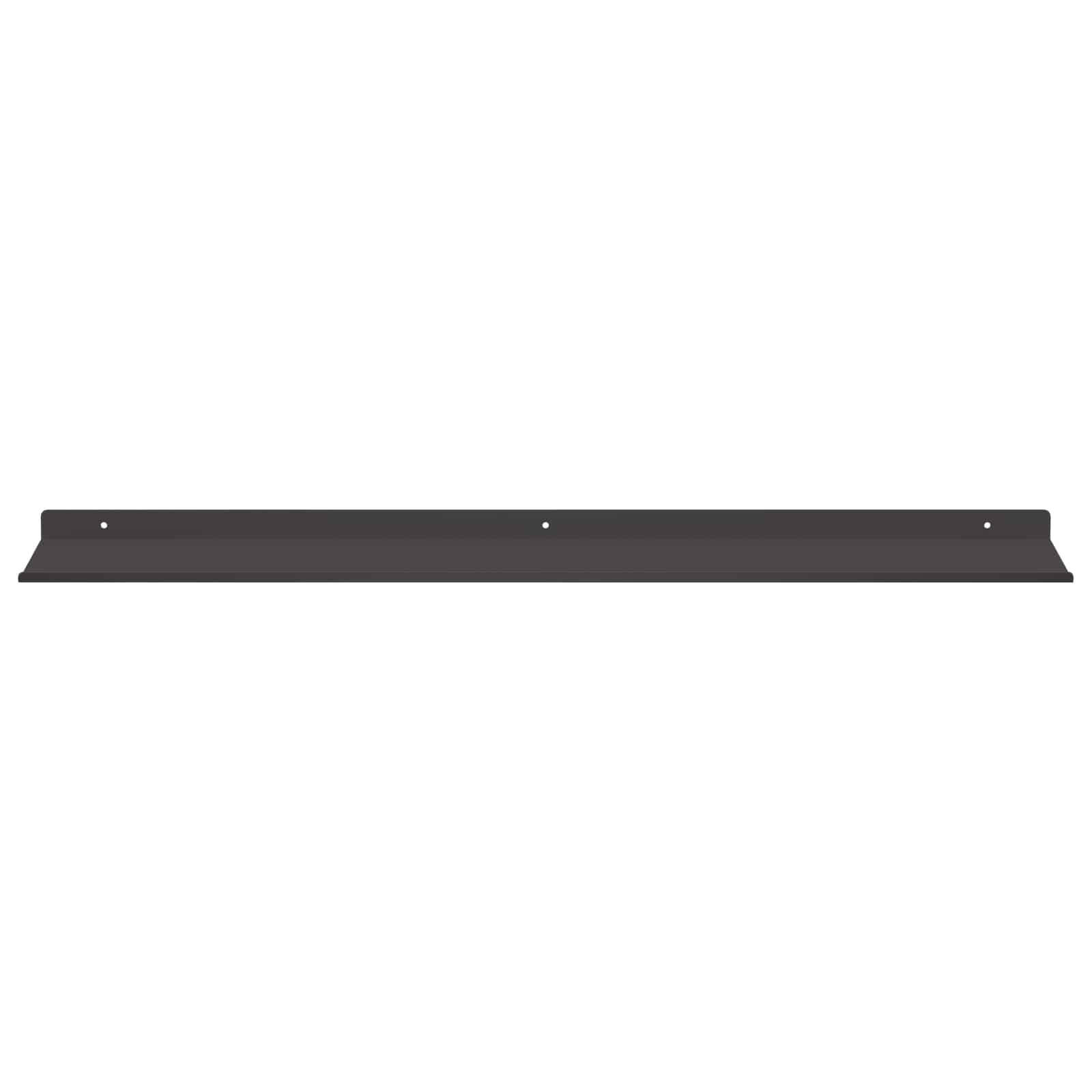 Drijvende plank 4 pcs Zwart 80 x 18 x 2,5 cm Staal – afbeelding 5