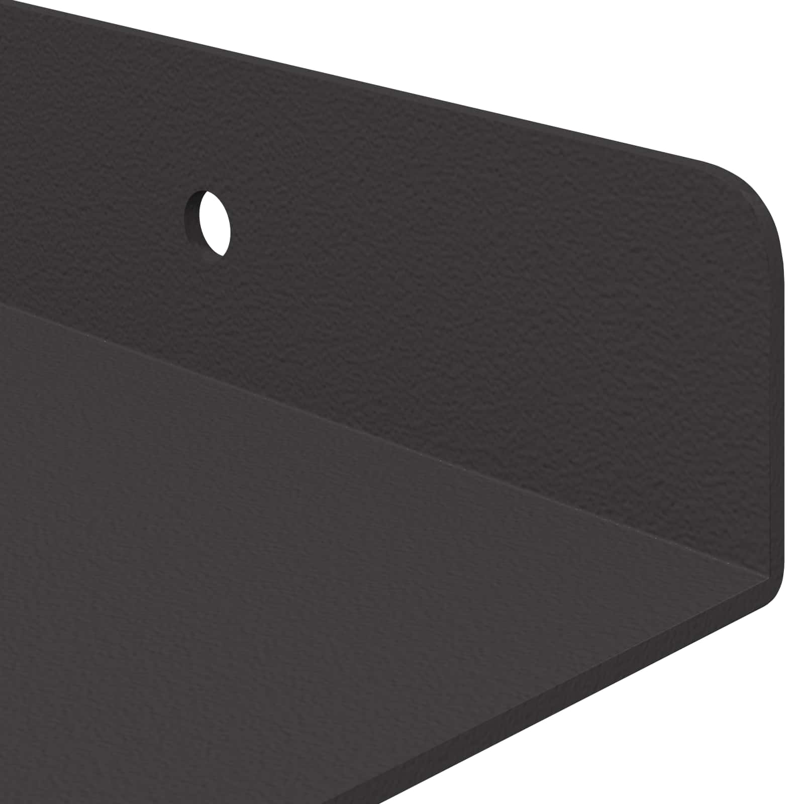 Drijvende plank 4 pcs Zwart 80 x 18 x 2,5 cm Staal – afbeelding 8