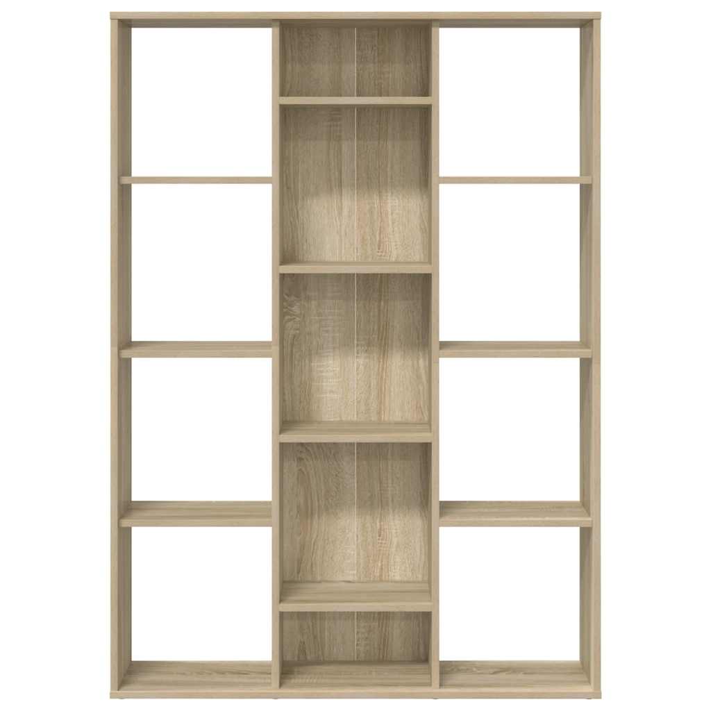 Kamerscherm/boekenkast 100x24x140 cm bewerkt hout eikenkleurig – afbeelding 5