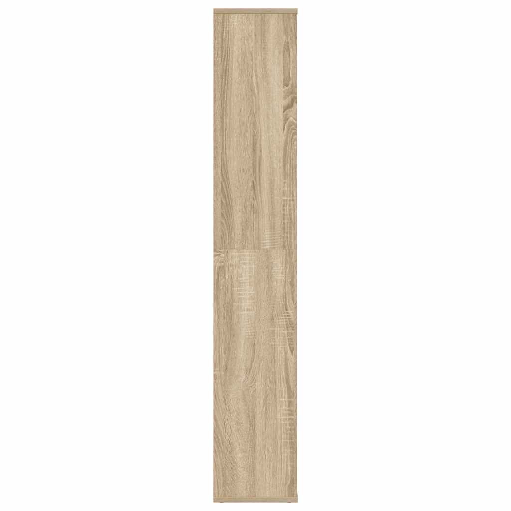 Kamerscherm/boekenkast 100x24x140 cm bewerkt hout eikenkleurig – afbeelding 6