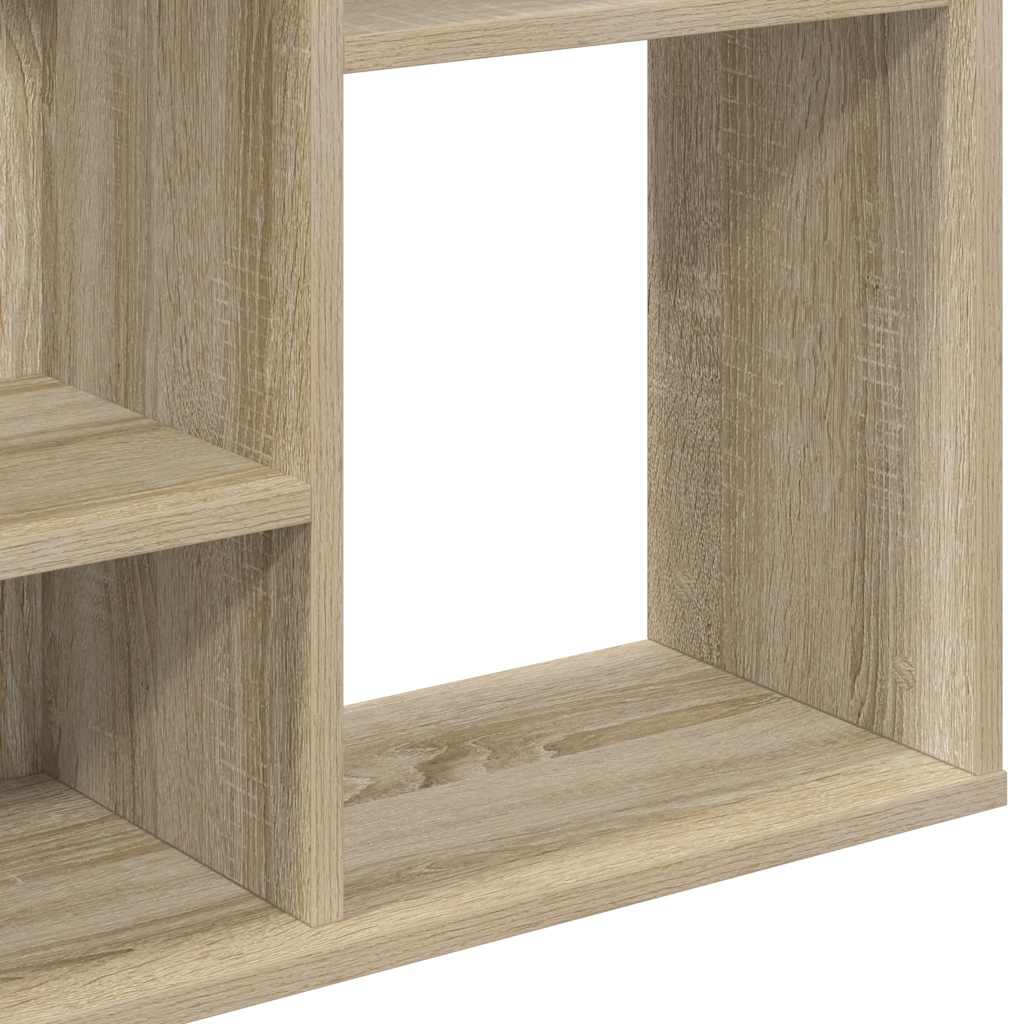 Kamerscherm/boekenkast 100x24x140 cm bewerkt hout eikenkleurig – afbeelding 8