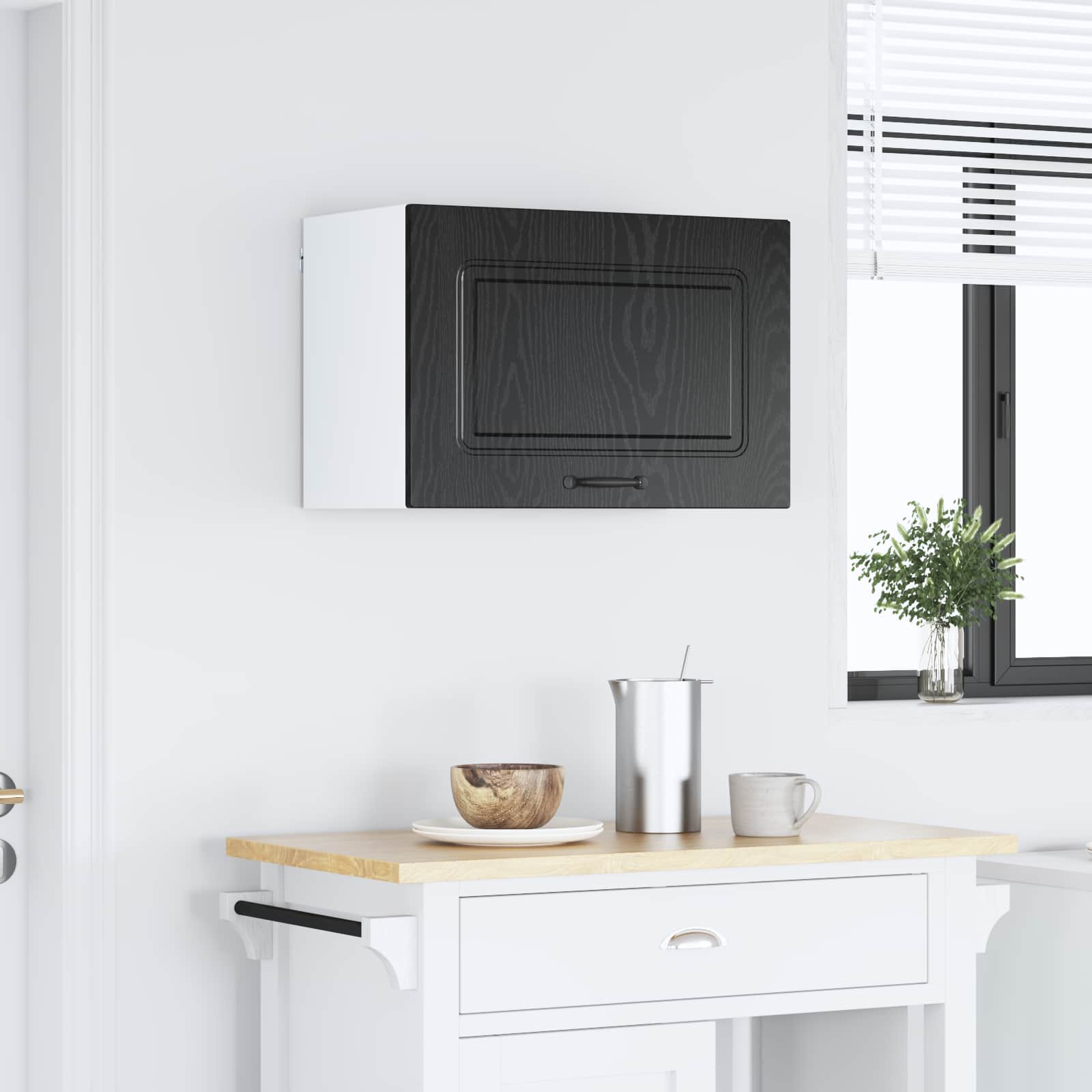 Vaatwasserpaneel met opslag Kalmar Zwart Eiken 60 x 31 x 40 cm