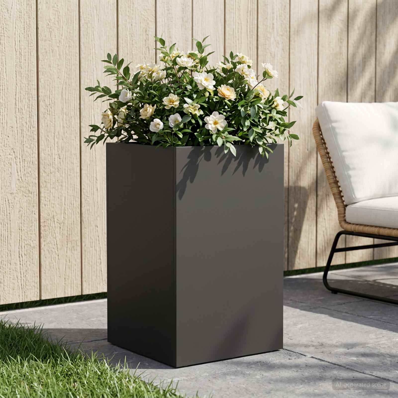Plantenbak Zwart 40 x 40 x 50 cm Koudgewalst staal