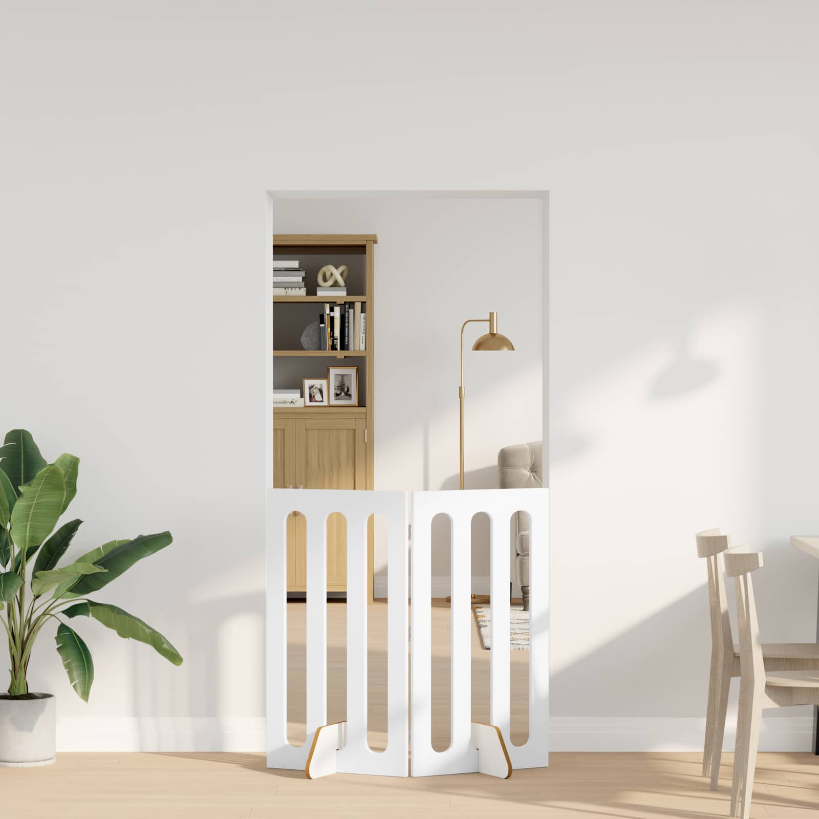 Opvouwbaar huisdierhek 2 pcs Wit 100,5 x 38 x 90 cm