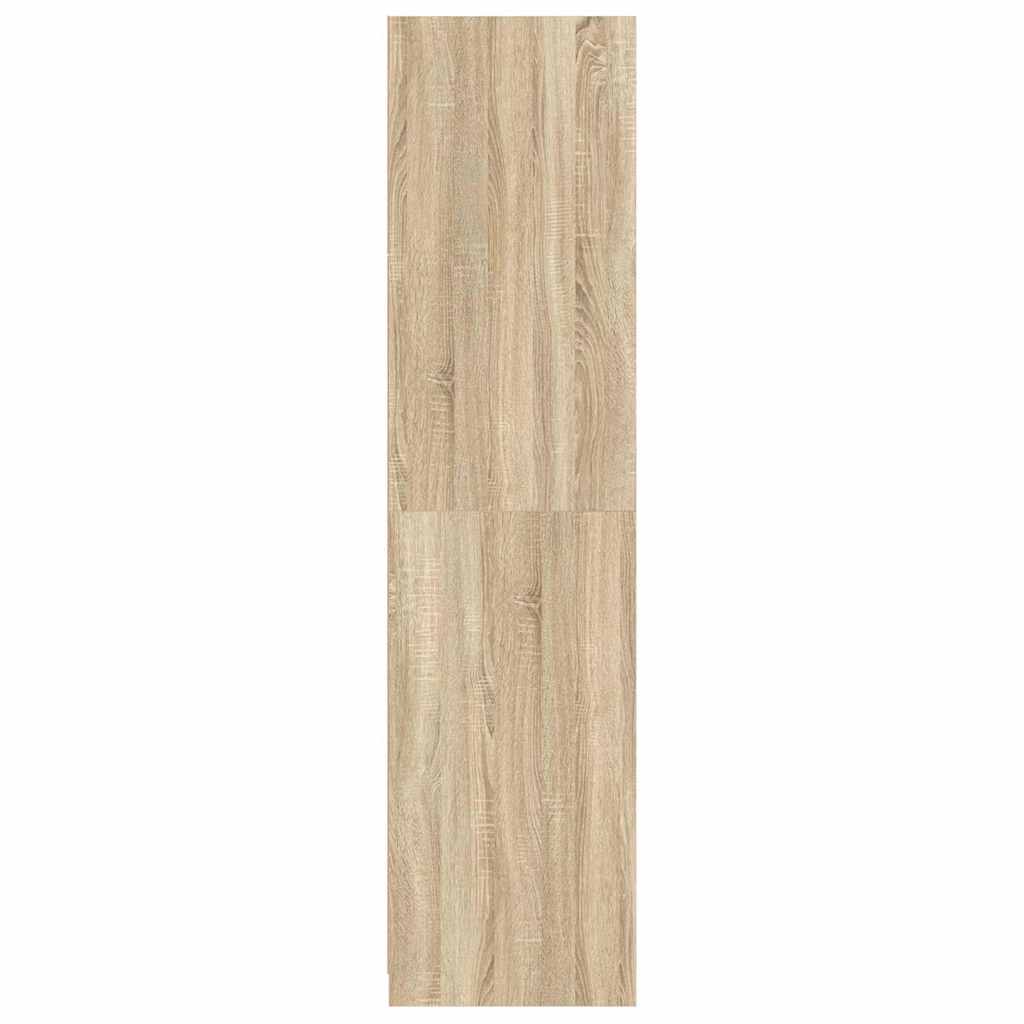 Kledingkast 100x50x200 cm bewerkt hout sonoma eikenkleurig – afbeelding 5