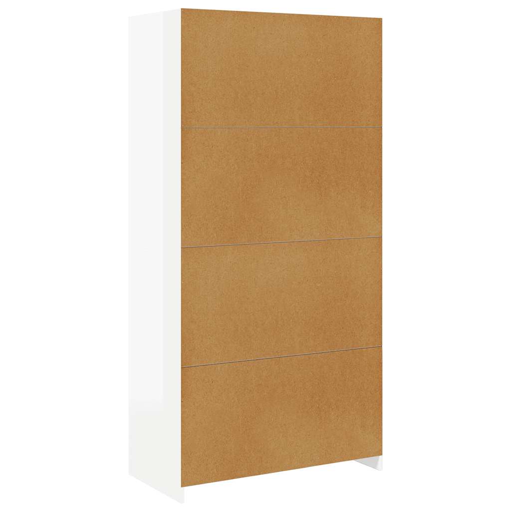 Kledingkast 100x50x200 cm bewerkt hout hoogglans wit – afbeelding 6