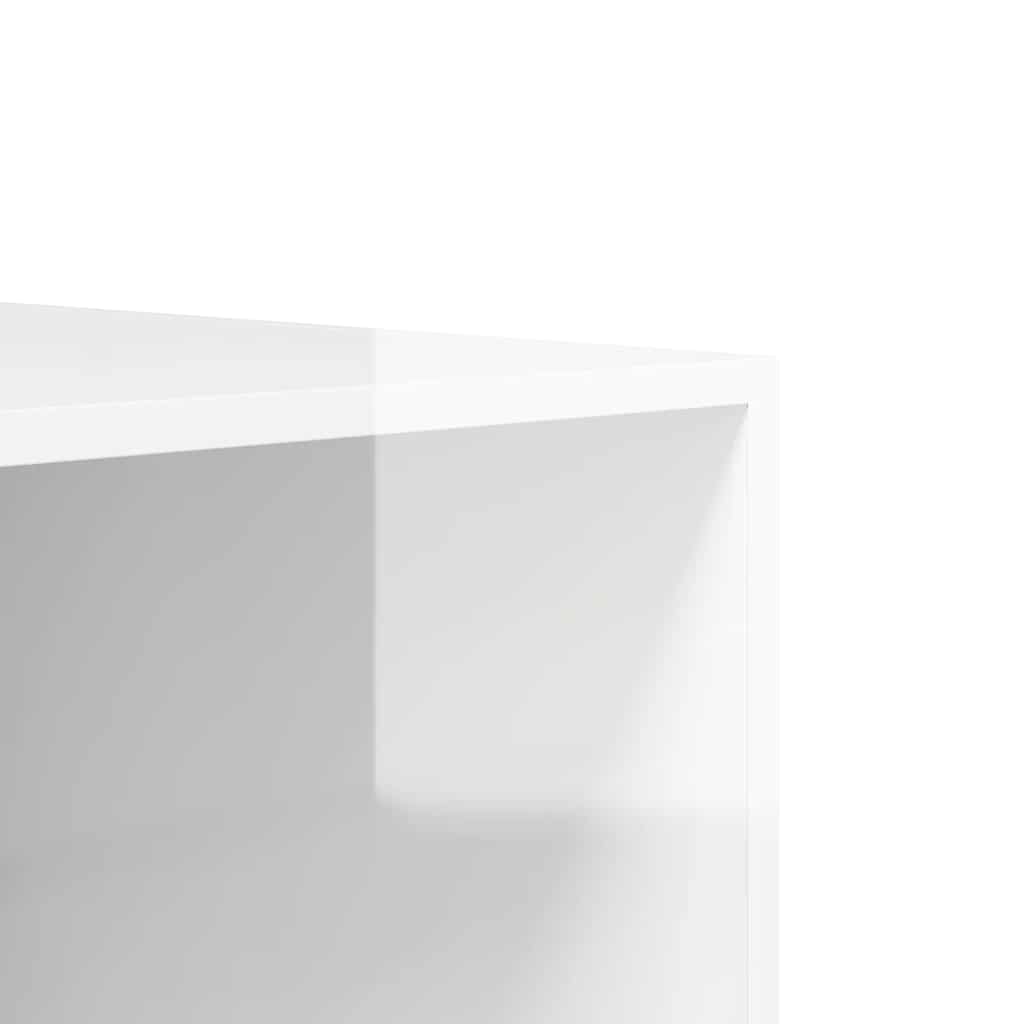 Kledingkast 100x50x200 cm bewerkt hout hoogglans wit – afbeelding 7