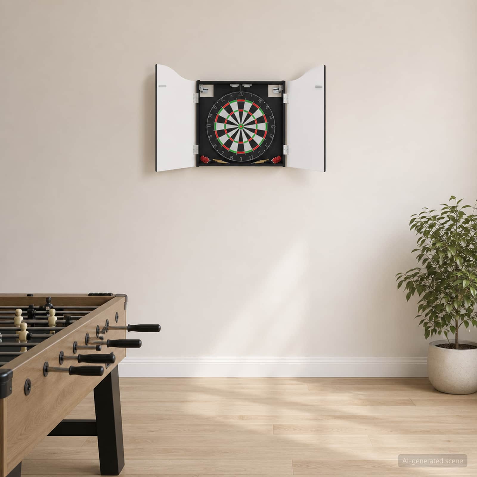 Dartbord Kabinet Zwart 56 x 12 x 63 cm Bewerkt hout