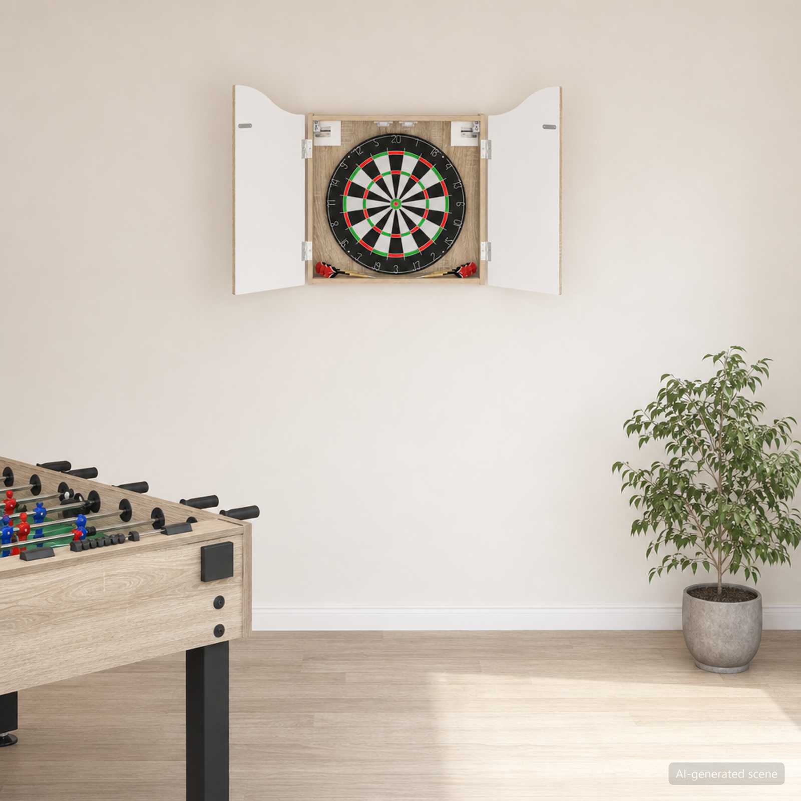 Dartbord Kabinet Sonoma Eiken 56 x 12 x 63 cm Bewerkt hout