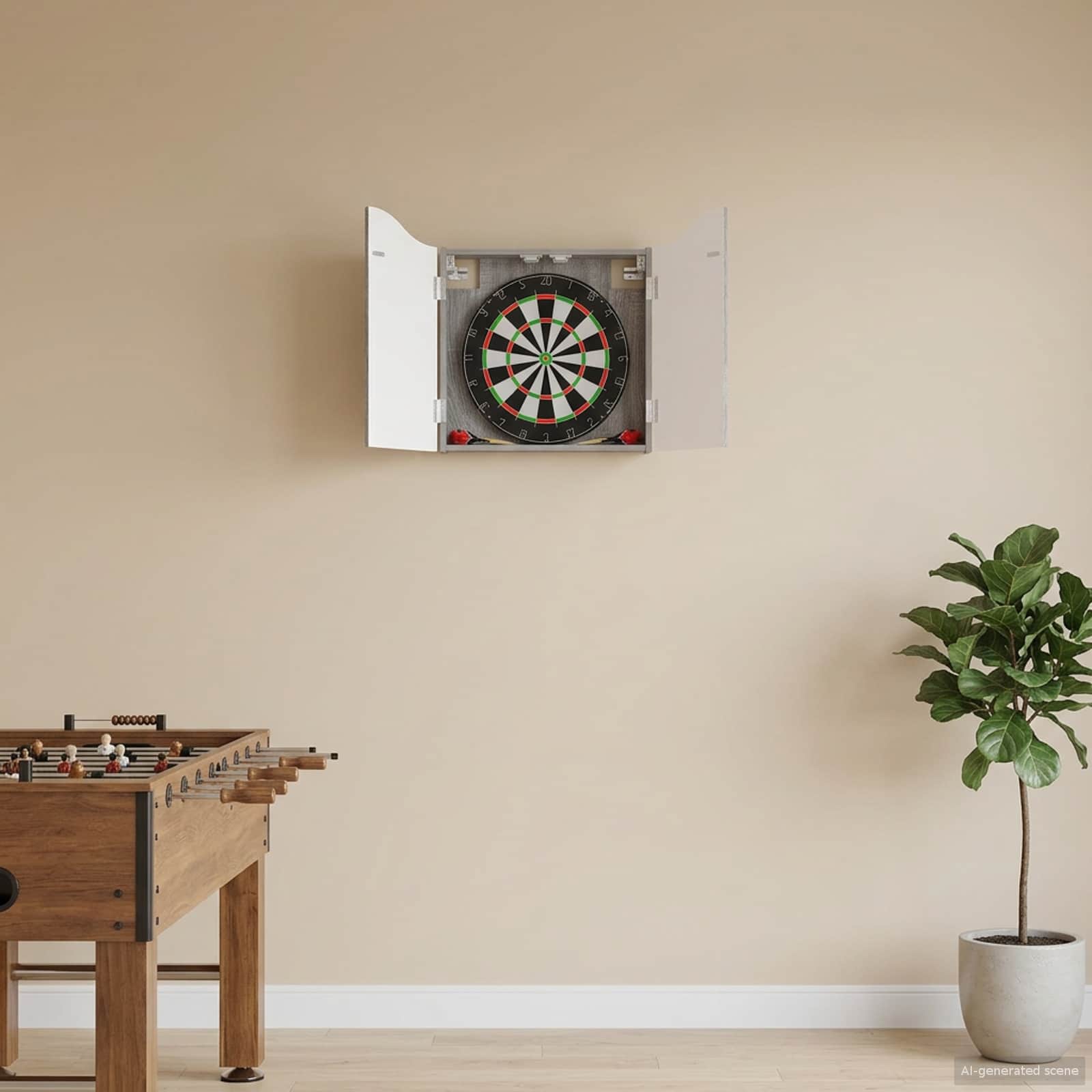 Dartbord Kabinet Grijs Sonoma 56 x 12 x 63 cm Bewerkt hout